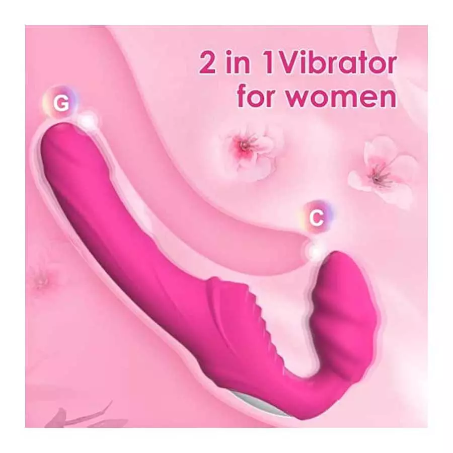 G-Spot Vibrator Sex Toys for Women - 2 in 1 Vibrators Dildo Rose Sex Toy for Woman Vibrating Toys Dildos Adult Toy with 9 Vibrat