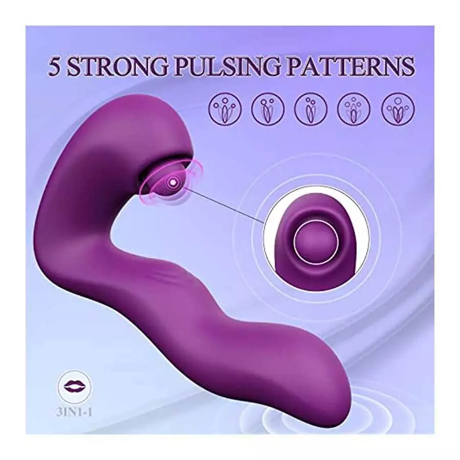 Adult Sex Toys Vibrator for Woman- 3 in 1 Wearable G Spot Clitoral Vibrators with 5 Pulsating & Tapping & 10 Vibrating Modes,Cli