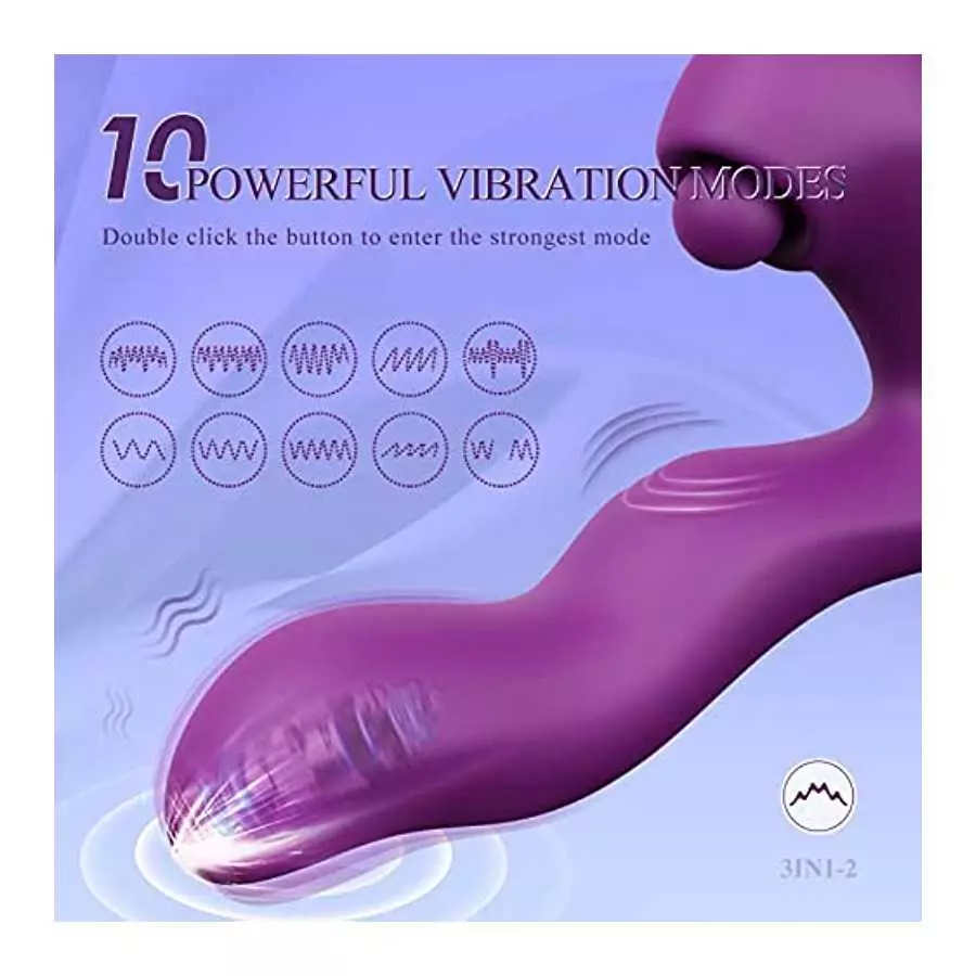 Adult Sex Toys Vibrator for Woman- 3 in 1 Wearable G Spot Clitoral Vibrators with 5 Pulsating & Tapping & 10 Vibrating Modes,Cli