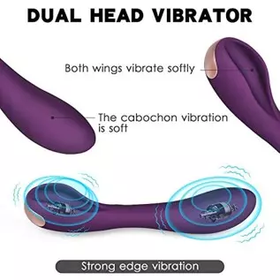 LoveTime Bendable Clitoral Vibrator for G Spot Dual Head Dildo Vibrator Rechargeable Clitoris Stimulator for Vagina Anal Stimula LoveTime Bendable Clitoral Vibrator for G Spot Dual Head Dildo Vibrator Rechargeable Clitoris Stimulator for Vagina Anal Stimula