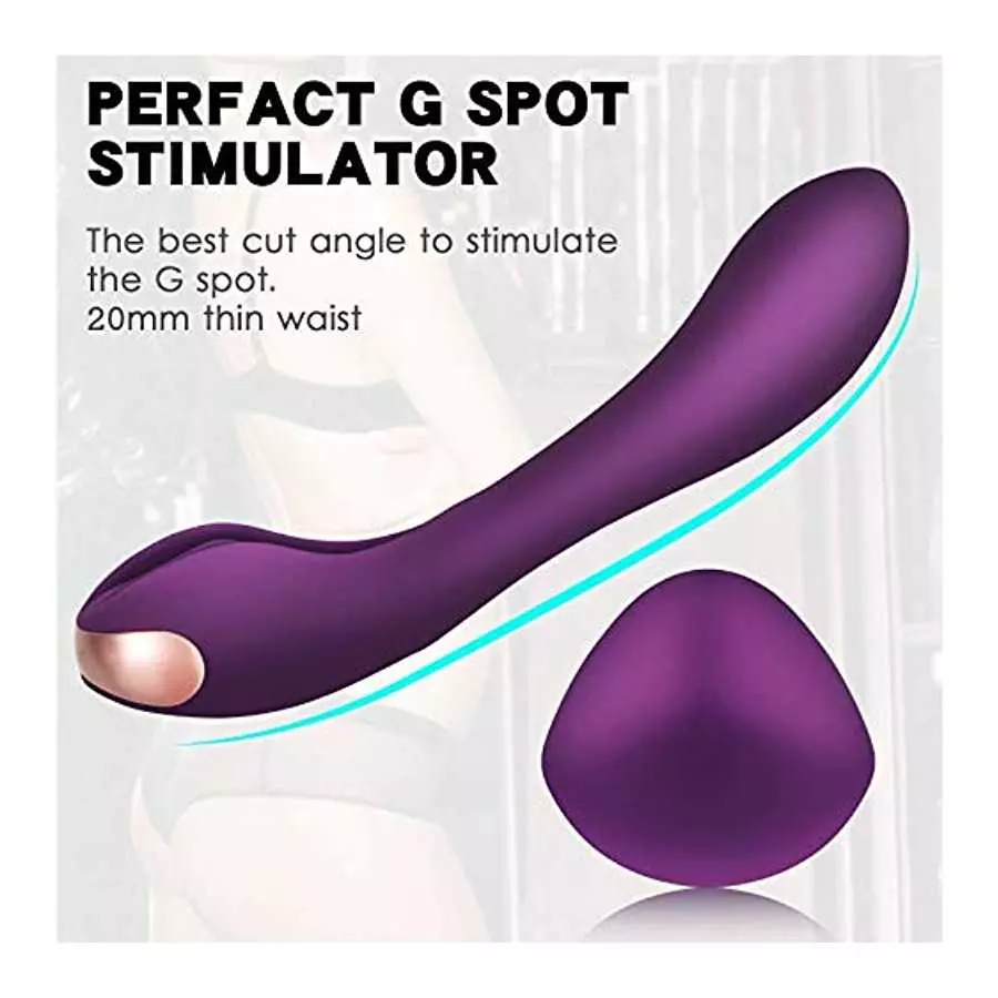 LoveTime Bendable Clitoral Vibrator for G Spot Dual Head Dildo Vibrator Rechargeable Clitoris Stimulator for Vagina Anal Stimula