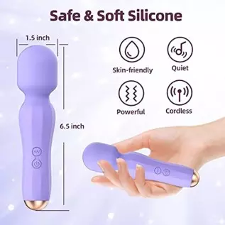 Massage Wand Vibrator - Women Sex Toys, G-Spot Clitoral Stimulator,10 Vibration Patterns, Quiet & Waterproof, Rechargeable Femal Massage Wand Vibrator - Women Sex Toys, G-Spot Clitoral Stimulator,10 Vibration Patterns, Quiet & Waterproof, Rechargeable Femal