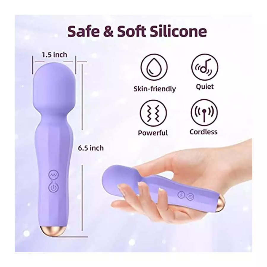 Massage Wand Vibrator - Women Sex Toys, G-Spot Clitoral Stimulator,10 Vibration Patterns, Quiet & Waterproof, Rechargeable Femal