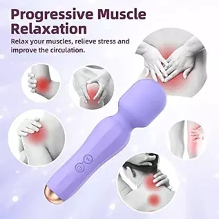 Massage Wand Vibrator - Women Sex Toys, G-Spot Clitoral Stimulator,10 Vibration Patterns, Quiet & Waterproof, Rechargeable Femal Massage Wand Vibrator - Women Sex Toys, G-Spot Clitoral Stimulator,10 Vibration Patterns, Quiet & Waterproof, Rechargeable Femal