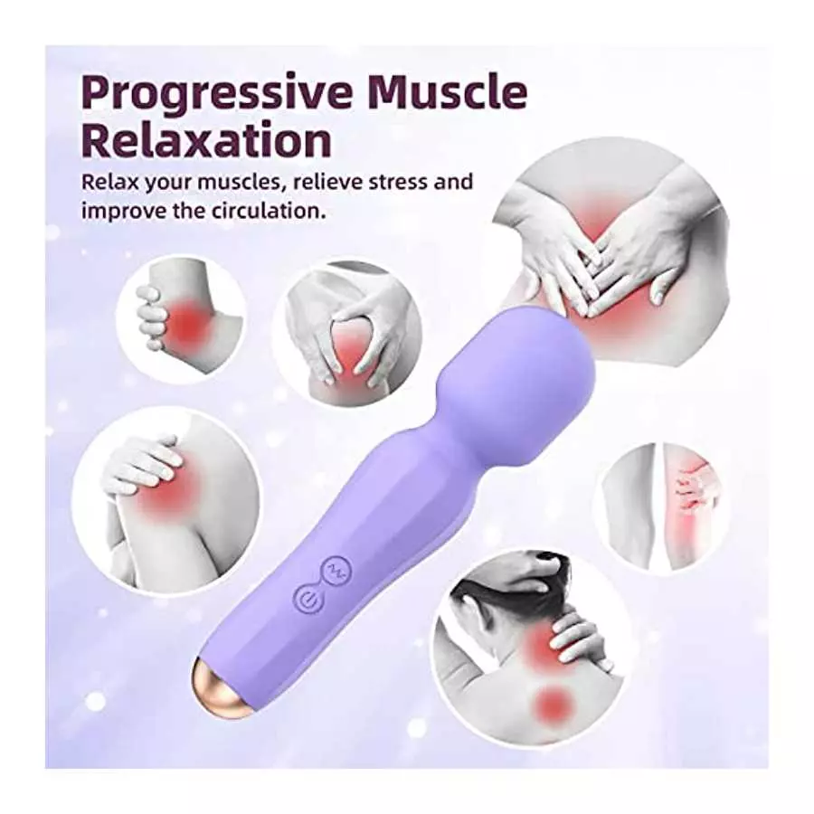 Massage Wand Vibrator - Women Sex Toys, G-Spot Clitoral Stimulator,10 Vibration Patterns, Quiet & Waterproof, Rechargeable Femal