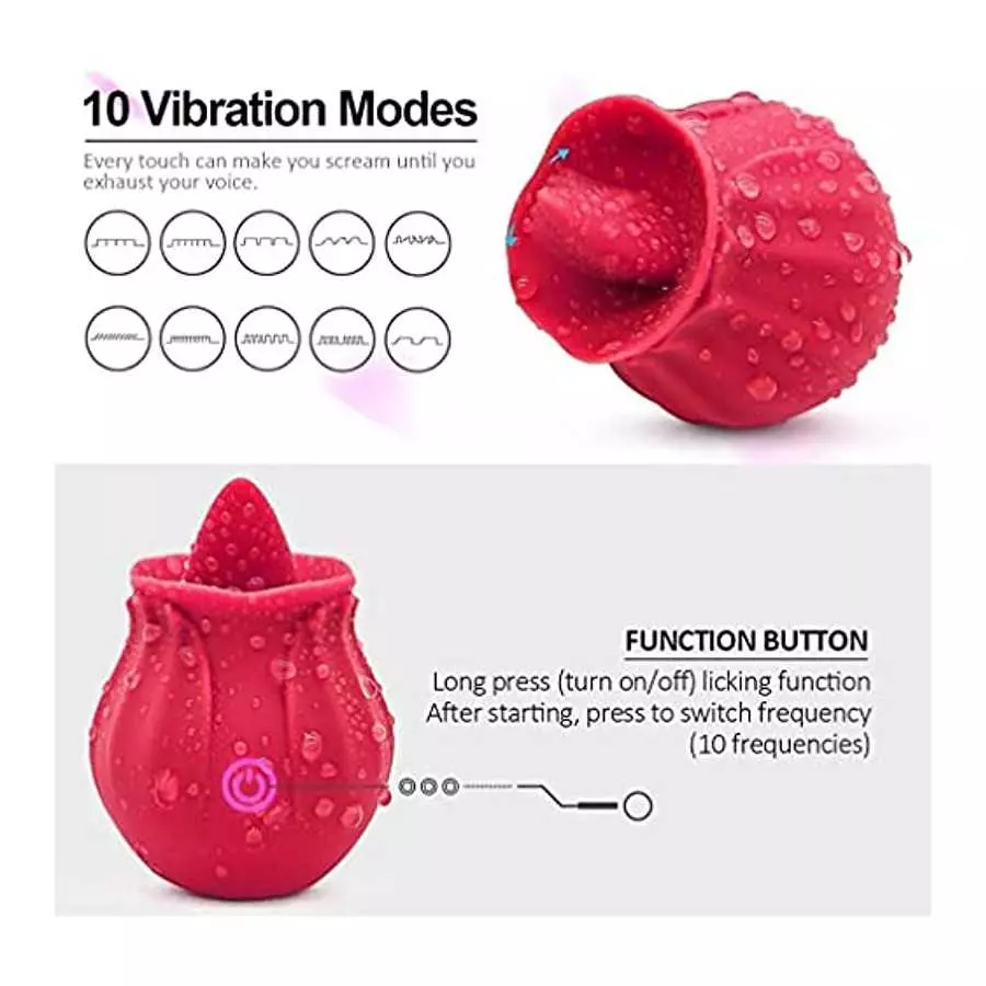 Dual Head Sex Tongue for Licking and Sucking, Rose Toy for Women, Clitorals Stimulator, Electric Women Relaxing Toy, Woman Sucti