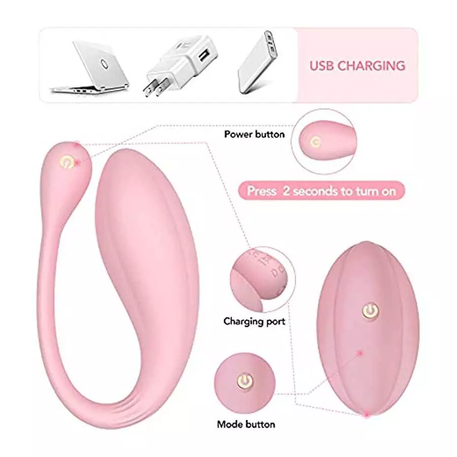 AL'OFA Remote G Spot Vibrator, Rechargeable Clitorals Stimulator with 10 Intense Vibrations for Women Vibrator, Waterproof Clito