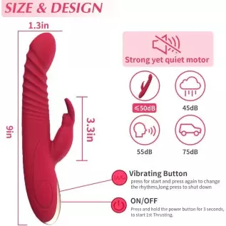 Personal Handheld Rechargeable Rabbit Vibrators for Women Vibrating Toys Pleasure Handheld Massager Electric Portable Massager 8