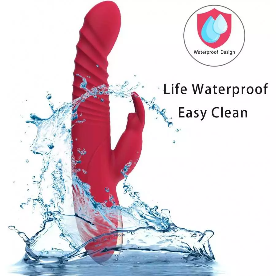 G Spot Rabbit Vibrator Dildo for Women Bunny Ears Women Vibrator for Nipple G Spot Clitoral Stimulation Rechargeable Vibrating D