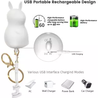 Powerful 21 Vibration Waterproof Handheld Wireless Silicone Rabbit Massager for Breast Arms Neck Legs Back Spine Shoulder Waist 