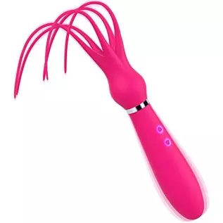 G-spot Dildo Clitoral Vibrator, BDSM Flogger for Women Orgasm, Adorime 2 in 1 Octopus Adult Games Whip Teasing Massager with 9 V