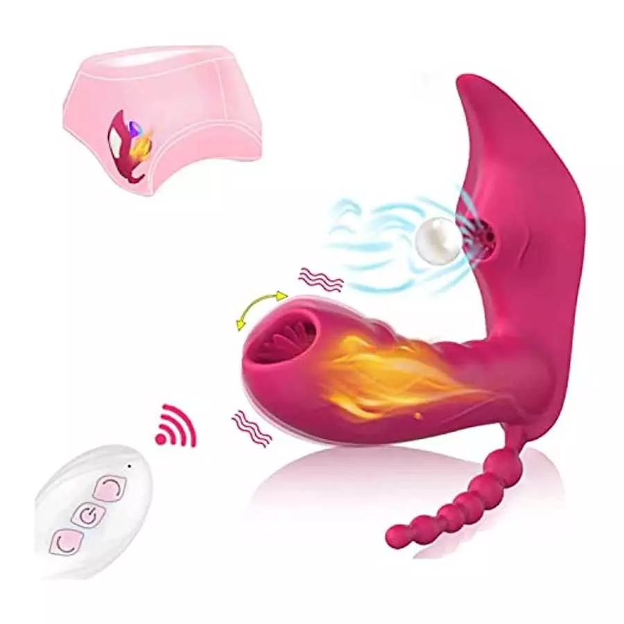 3 in 1 Anal Dildo Vibrating Sucker Adult Sex Toy with Total 10 Female Vibration Modes - Waterproof Rechargeable Clitoral Vaginal