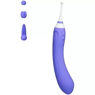 LOVENSE Hyphy G Spot Vibrator for Clitoris Vagina Dual Stimulator, 3 Attachments Mini Nipple Massagers for Female, Small Vibrato