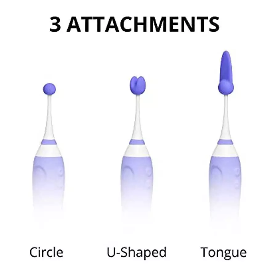 LOVENSE Hyphy G Spot Vibrator for Clitoris Vagina Dual Stimulator, 3 Attachments Mini Nipple Massagers for Female, Small Vibrato