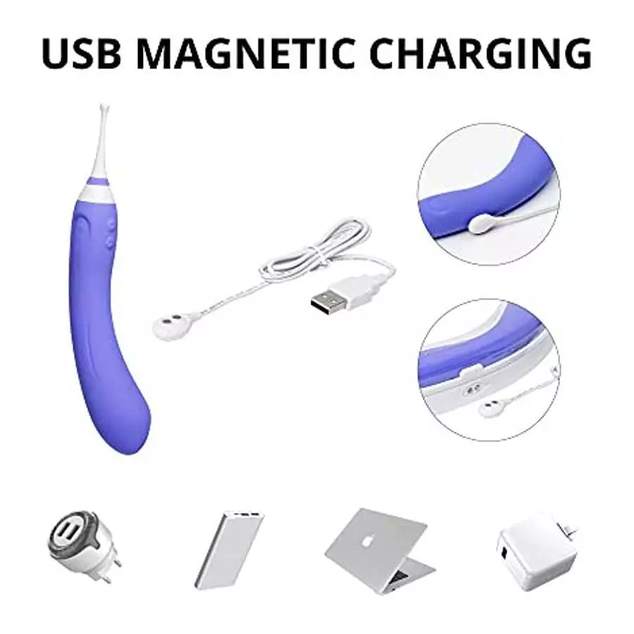 LOVENSE Hyphy G Spot Vibrator for Clitoris Vagina Dual Stimulator, 3 Attachments Mini Nipple Massagers for Female, Small Vibrato