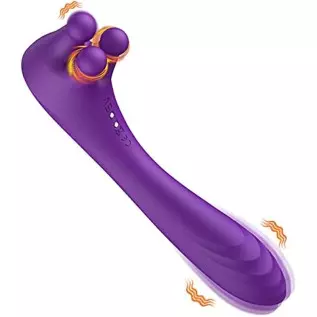 Clitoral Vibrator with Unique Gyrating Nubs and Throbbing Shaft - MEANINS John, G Spot Vibrator with Precise Curves for Pin-Poin