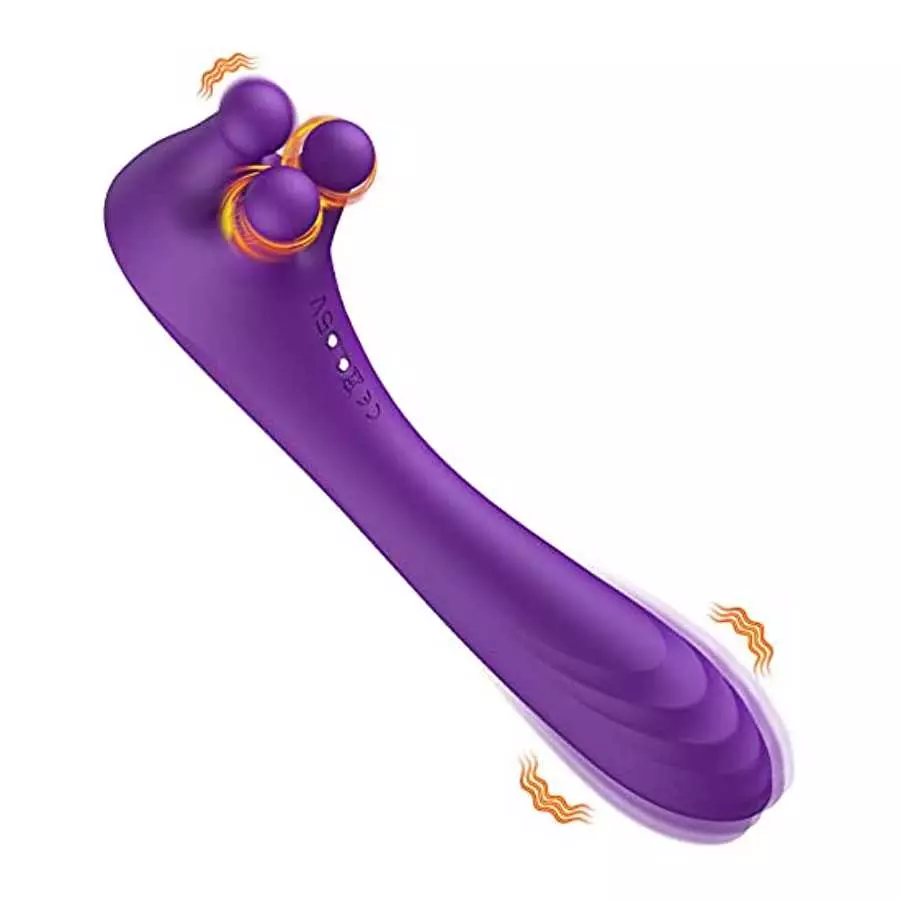 Clitoral Vibrator with Unique Gyrating Nubs and Throbbing Shaft - MEANINS John, G Spot Vibrator with Precise Curves for Pin-Poin Clitoral Vibrator with Unique Gyrating Nubs and Throbbing Shaft - MEANINS John, G Spot Vibrator with Precise Curves for Pin-Poin