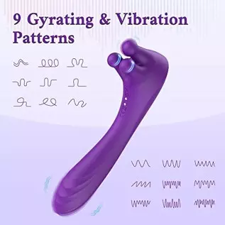 Clitoral Vibrator with Unique Gyrating Nubs and Throbbing Shaft - MEANINS John, G Spot Vibrator with Precise Curves for Pin-Poin Clitoral Vibrator with Unique Gyrating Nubs and Throbbing Shaft - MEANINS John, G Spot Vibrator with Precise Curves for Pin-Poin