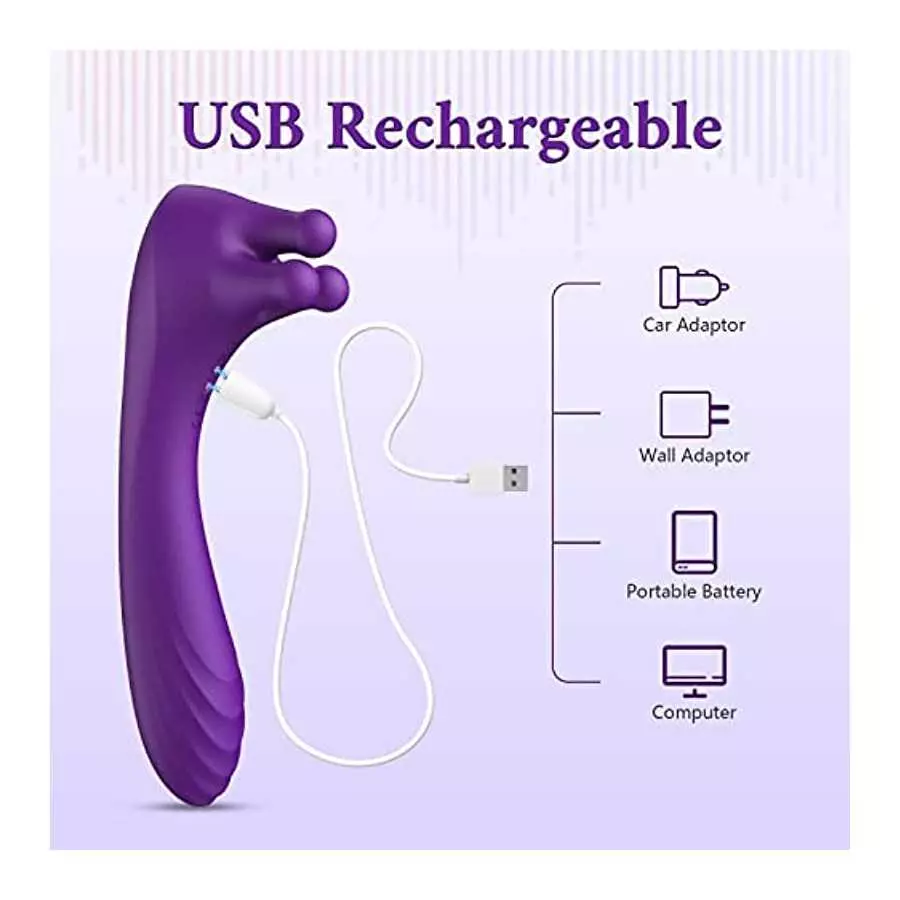 Clitoral Vibrator with Unique Gyrating Nubs and Throbbing Shaft - MEANINS John, G Spot Vibrator with Precise Curves for Pin-Poin