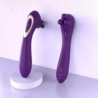Clitoral Vibrator with Unique Gyrating Nubs and Throbbing Shaft - MEANINS John, G Spot Vibrator with Precise Curves for Pin-Poin Clitoral Vibrator with Unique Gyrating Nubs and Throbbing Shaft - MEANINS John, G Spot Vibrator with Precise Curves for Pin-Poin