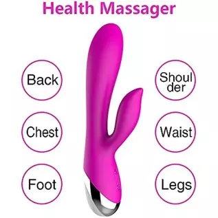 WD2819 Rabbit Vibrator G-Spot Clitoris Stimulator -Powerful Waterproof Rechargeable Silicone Vaginal Anal Dildo Massager for Wom