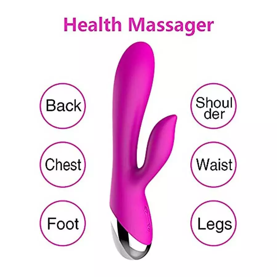 WD2819 Rabbit Vibrator G-Spot Clitoris Stimulator -Powerful Waterproof Rechargeable Silicone Vaginal Anal Dildo Massager for Wom