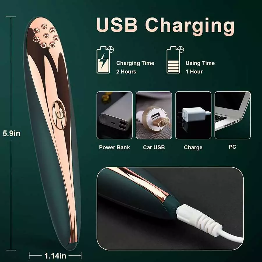 Mini Clitoral Vibrator for Women, 10 Modes Powerful Clitoris Stimulator for Orgasm High Frequency Clits Nipple Stimulation Recha