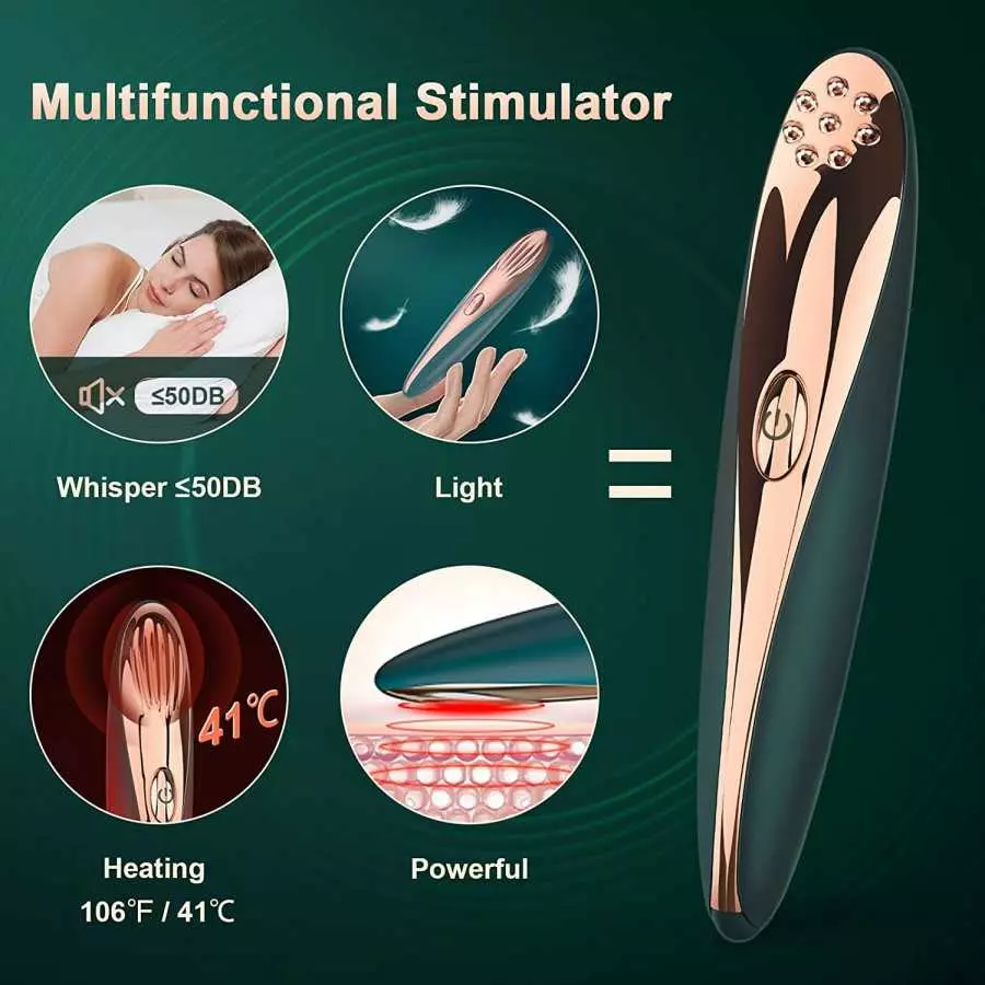 Mini Clitoral Vibrator for Women, 10 Modes Powerful Clitoris Stimulator for Orgasm High Frequency Clits Nipple Stimulation Recha