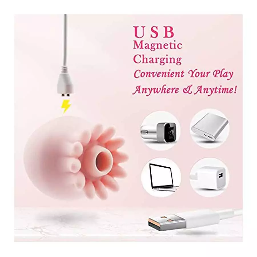 Lighthouse Jellyfish Clitori-s Stimulator-10 Intensities to Switch Through Provide Feelings of Suction and Pulsations