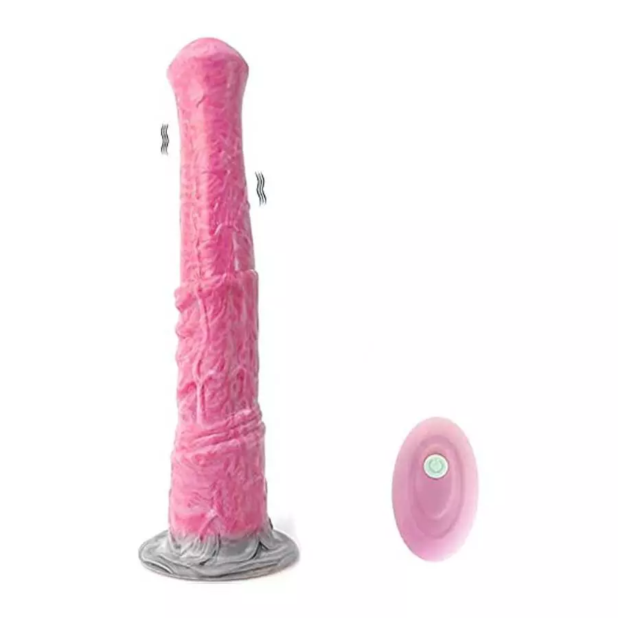 Realistic Long Horse Vibration Dildo, 11Inch Silicone Dildos with Suction Cup Rechargable Vibrator