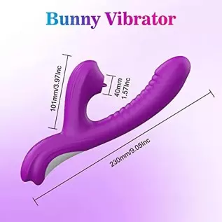 2 In1 Clitoris Licking Vibrator G spot Dildo Massager, Clit Stimulator with 10 Wiggle Motion Modes & 3 Licking Intensity, Silico