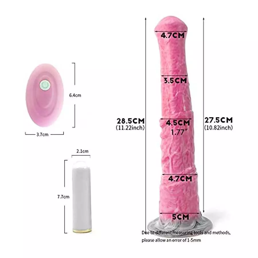 Realistic Long Horse Vibration Dildo, 11Inch Silicone Dildos with Suction Cup Rechargable Vibrator