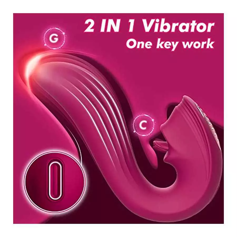 G-Spot Clitoral Licking Vibrators Women Adult Sex Toys Games, Realistic Tongue Nipple Dildos Vibrator with 9 Vibration Modes Cou