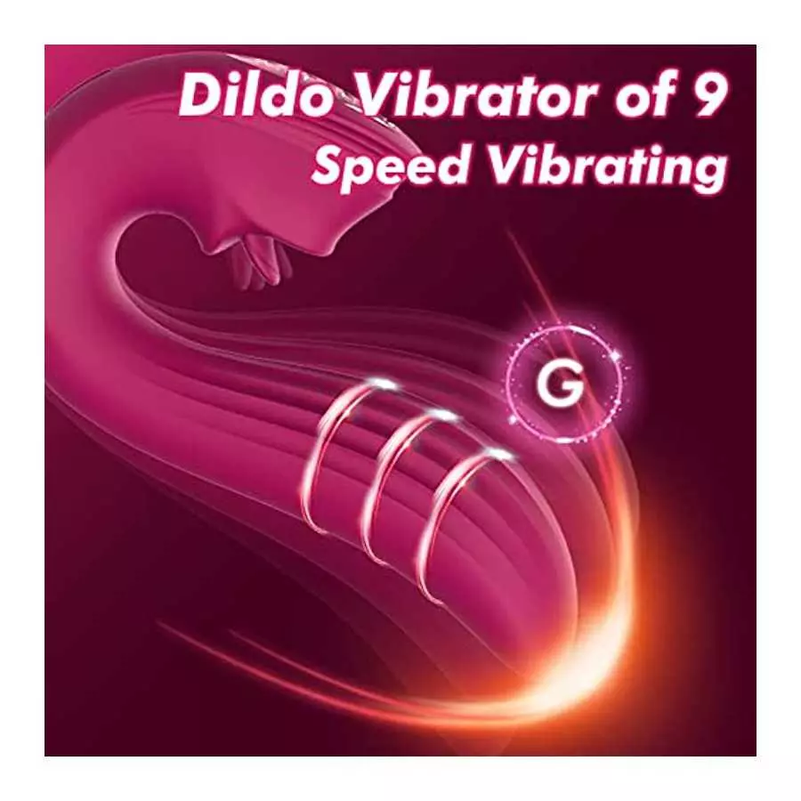 G-Spot Clitoral Licking Vibrators Women Adult Sex Toys Games, Realistic Tongue Nipple Dildos Vibrator with 9 Vibration Modes Cou