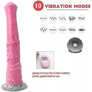 Realistic Long Horse Vibration Dildo, 11Inch Silicone Dildos with Suction Cup Rechargable Vibrator