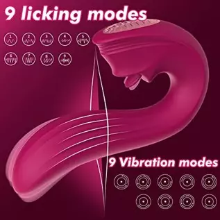 G-Spot Clitoral Licking Vibrators Women Adult Sex Toys Games, Realistic Tongue Nipple Dildos Vibrator with 9 Vibration Modes Cou G-Spot Clitoral Licking Vibrators Women Adult Sex Toys Games, Realistic Tongue Nipple Dildos Vibrator with 9 Vibration Modes Cou