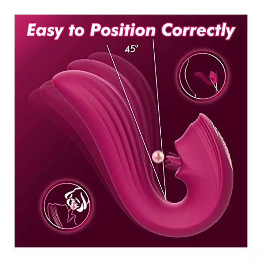 G-Spot Clitoral Licking Vibrators Women Adult Sex Toys Games, Realistic Tongue Nipple Dildos Vibrator with 9 Vibration Modes Cou