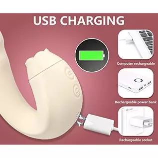 Vibrating Dildo Sex Toy Thrusting G Spot Vibrator for Women Anal Vaginal Clitoris Stimulation with 3 Rotating Speed 10 Vibration