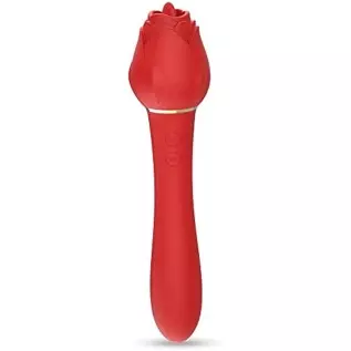 Rose Toy Clitoral Licking G Spot Vibrator for Women , Clit Nipple Dildo Tongue Licking Vibrator, Clitoris Stimulator with 5 Lick