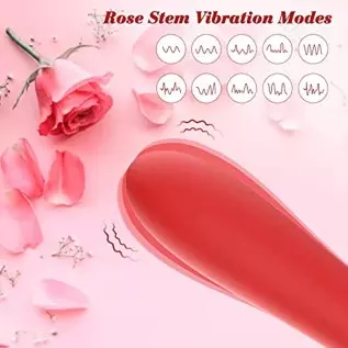 Rose Toy Clitoral Licking G Spot Vibrator for Women , Clit Nipple Dildo Tongue Licking Vibrator, Clitoris Stimulator with 5 Lick