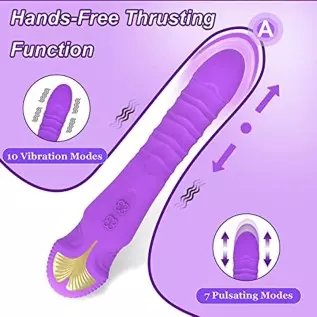 Pulsating G Spot Vibrator Adult Sensory Toys Sex Dildo, Recharagble Dildo Vibrator Clitoral Stimulator with 7 Pulsation & 10 Vib Pulsating G Spot Vibrator Adult Sensory Toys Sex Dildo, Recharagble Dildo Vibrator Clitoral Stimulator with 7 Pulsation & 10 Vib