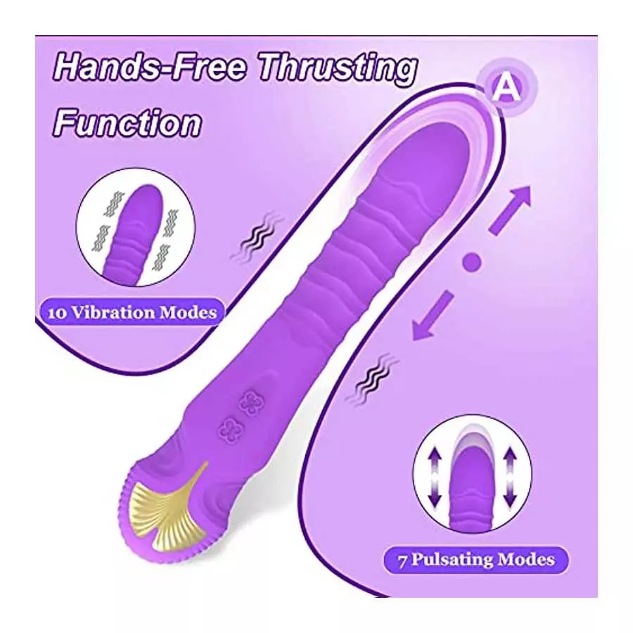 Pulsating G Spot Vibrator Adult Sensory Toys Sex Dildo, Recharagble Dildo Vibrator Clitoral Stimulator with 7 Pulsation & 10 Vib