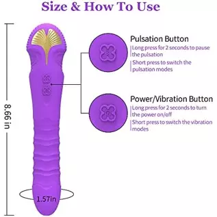 Pulsating G Spot Vibrator Adult Sensory Toys Sex Dildo, Recharagble Dildo Vibrator Clitoral Stimulator with 7 Pulsation & 10 Vib Pulsating G Spot Vibrator Adult Sensory Toys Sex Dildo, Recharagble Dildo Vibrator Clitoral Stimulator with 7 Pulsation & 10 Vib