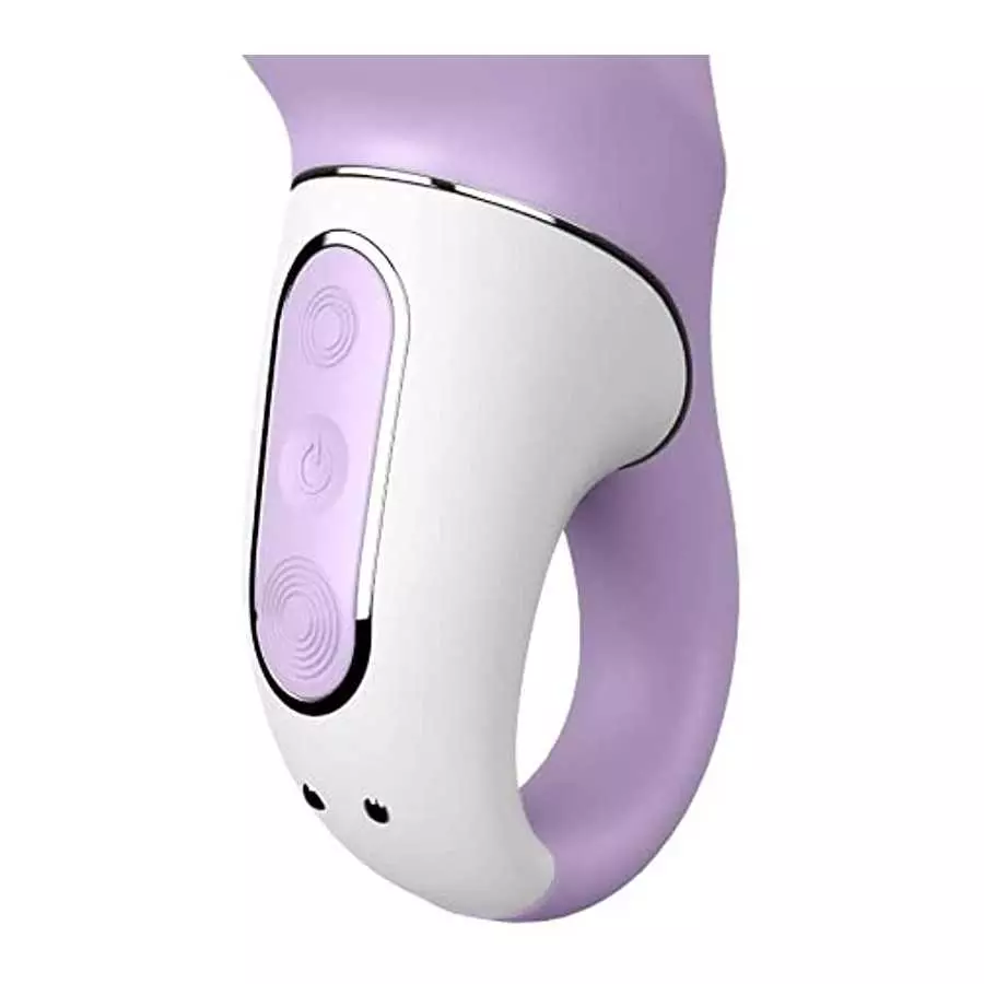 Satisfyer Charming Smile G-Spot Vibrator - Vibrating Dildo, Ergonomic Curved Shaft, 12 Vibration Programs, Retaining Ring - Soft