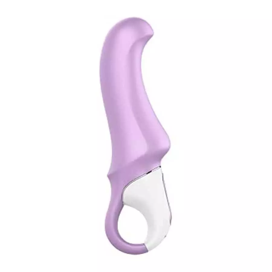 Satisfyer Charming Smile G-Spot Vibrator - Vibrating Dildo, Ergonomic Curved Shaft, 12 Vibration Programs, Retaining Ring - Soft