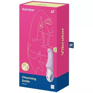 Satisfyer Charming Smile G-Spot Vibrator - Vibrating Dildo, Ergonomic Curved Shaft, 12 Vibration Programs, Retaining Ring - Soft
