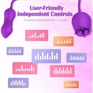 Rose Sex Stimulator with Fondling Nubs - MEANINS Ivy, Thrusting Vibrator with Tapered Tip, Rose Vibrator Mimic Fingertips Circul Rose Sex Stimulator with Fondling Nubs - MEANINS Ivy, Thrusting Vibrator with Tapered Tip, Rose Vibrator Mimic Fingertips Circul