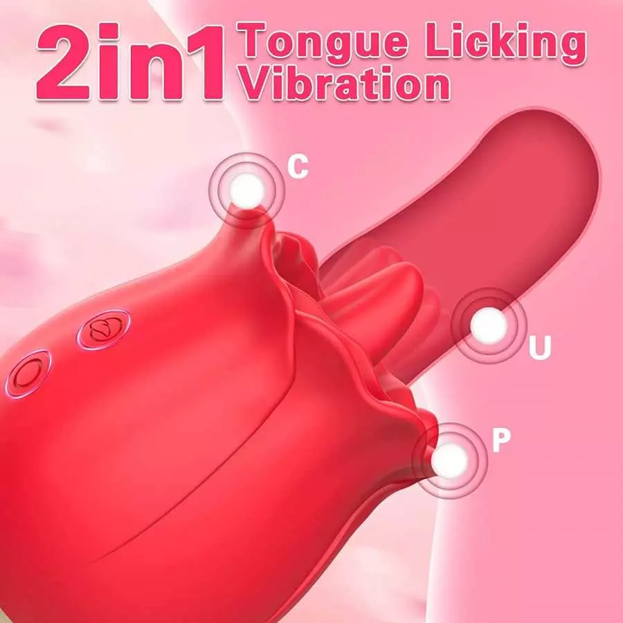 G-Spot Clitoral Vibrators Sex Toys with 10 Licking Modes & 10 Vibrations Rose Sex Stimulator for Women Adult Sex Toy for Couples