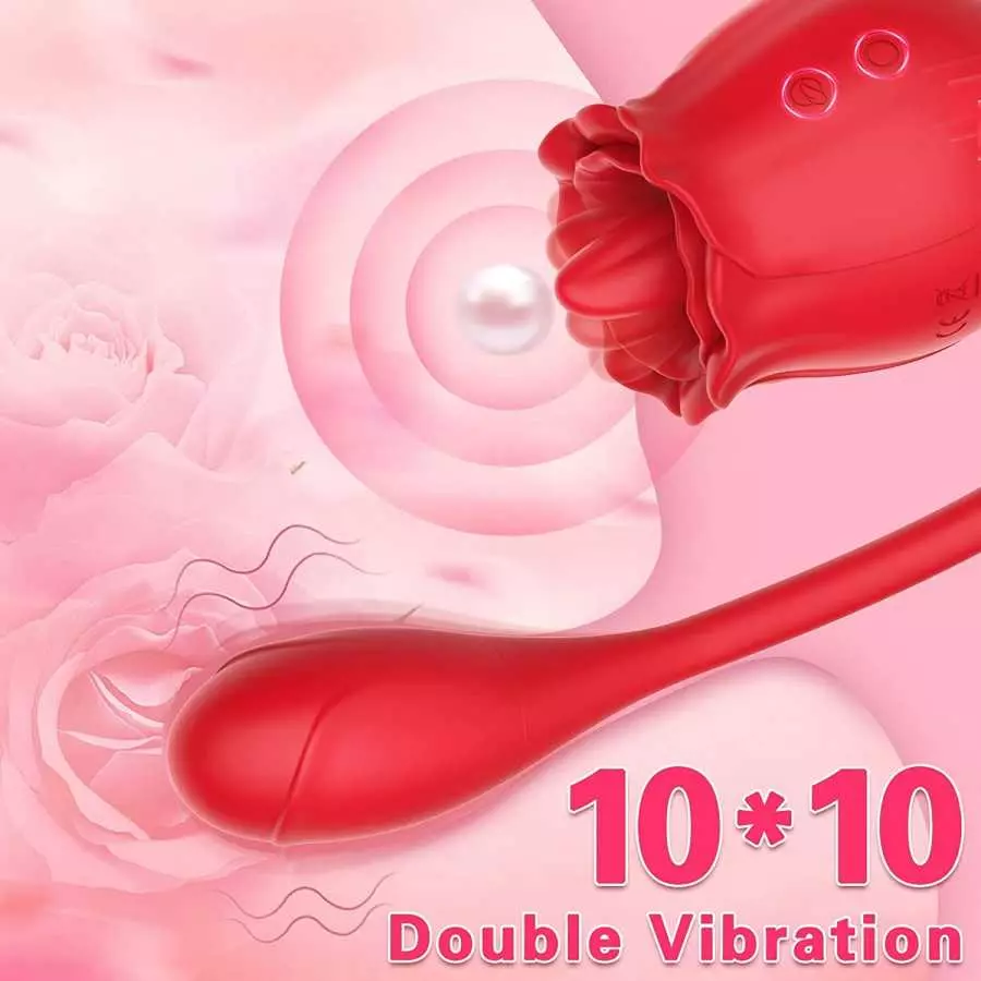 G-Spot Clitoral Vibrators Sex Toys with 10 Licking Modes & 10 Vibrations Rose Sex Stimulator for Women Adult Sex Toy for Couples