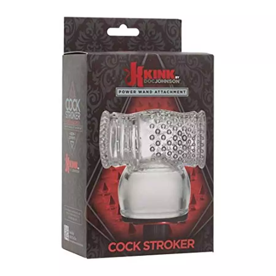 Kink Wand Cock Stroker Attachment - Clear